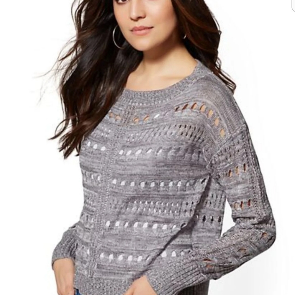 Brand New From Ny & Company Open Stitch Sweater